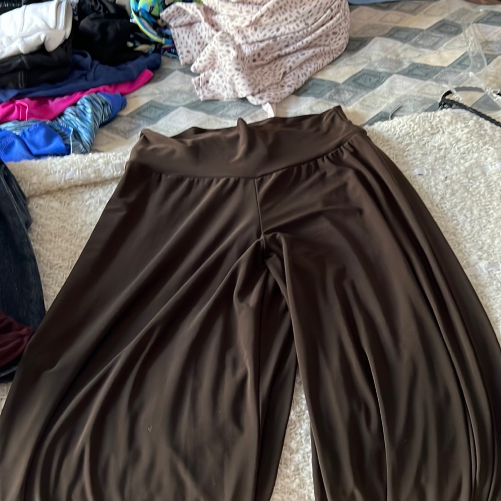 Clara Sun Woo Chocolate Brown wide leg xs